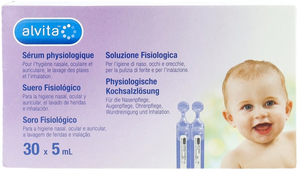 SOLUZIONE FISIOLOGICA ALVITA 30 FIALE X 5 ML - farmanauta.it