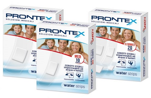 CEROTTO PRONTEX WATER STRIPS ASSORTITO 20 PEZZI - farmanauta.it