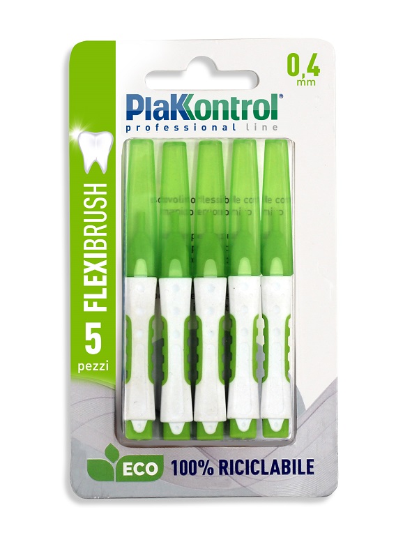PLAKKONTROL SCOVOLINO INTERDENTALE FLEXI BRUSH04 BLISTER 5 PEZZI - farmanauta.it