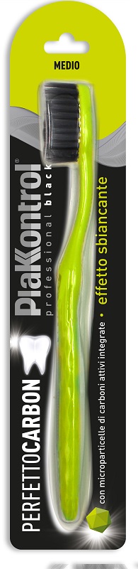 PLAKKONTROL PERFETTO CARBON SPAZZOLINO MANUALE BLISTER 1 PEZZO - farmanauta.it