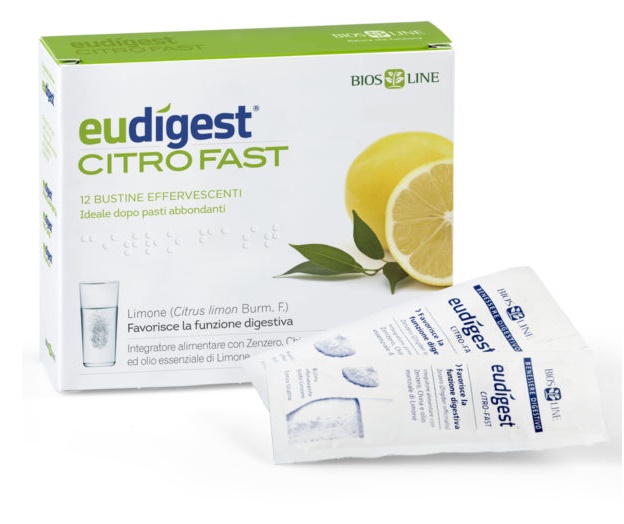 BIOSLINE EUDIGEST CITRO FAST 12 BUSTINE EFFERVESCENTI - farmanauta.it