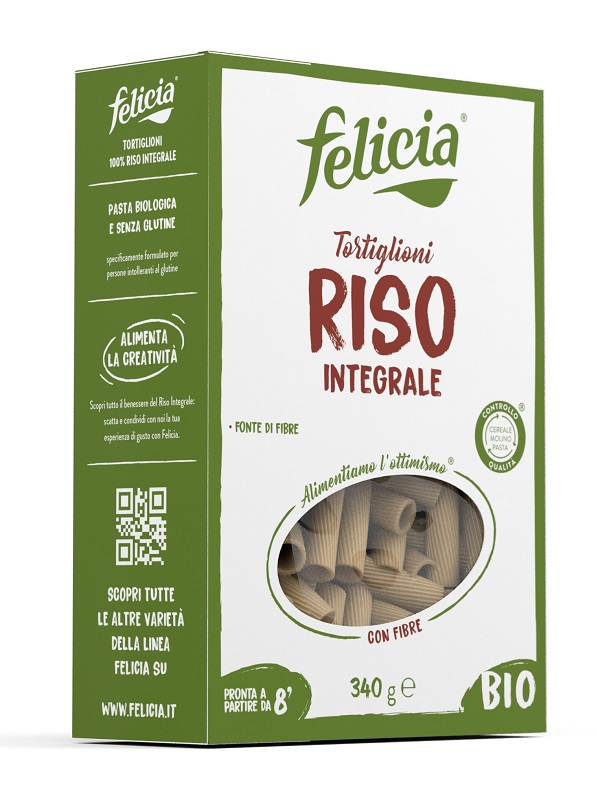 FELICIA BIO RISO INTEGRALE TORTIGLIONI 340 G - farmanauta.it