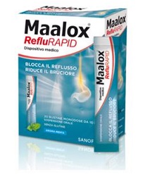 SOSPENSIONE ORALE MAALOX REFLURAPID 20 BUSTINE MONODOSE DA 10 ML - farmanauta.it