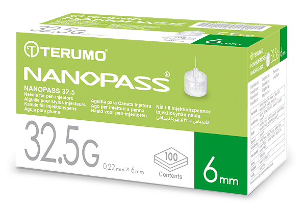 AGO PER PENNA DA INSULINA NANOPASS 32,5 GAUGE LUNGHEZZA 6 MM 100 PEZZI - farmanauta.it