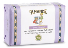 L'AMANDE MARSEILLE SAPONE VEGETALE MALVA/CALENDULA 200 G - farmanauta.it