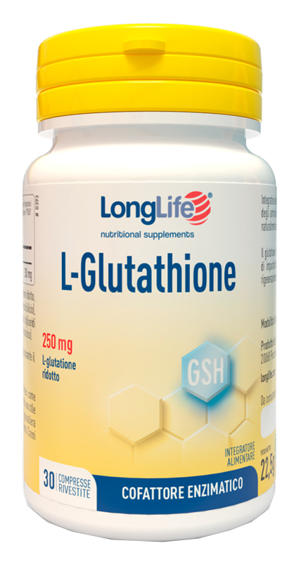 LONGLIFE L-GLUTATHIONE 250 MG 30 COMPRESSE - farmanauta.it