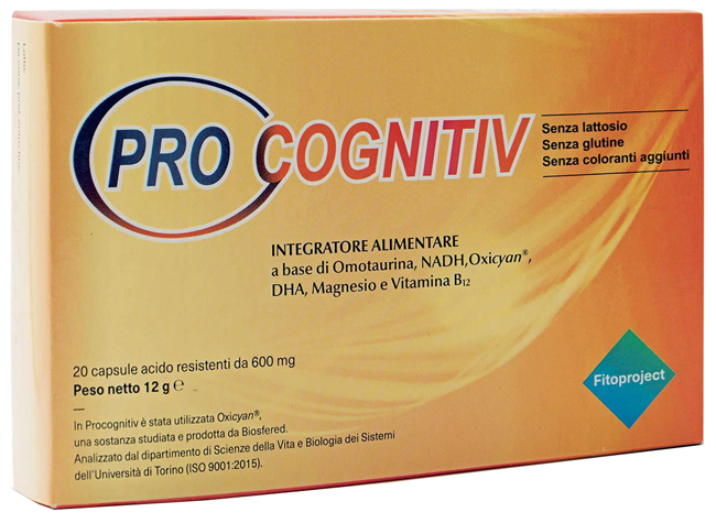 PROCOGNITIV 20 CAPSULE ACIDO RESISTENTI VEGETALI DA 600 MG - farmanauta.it