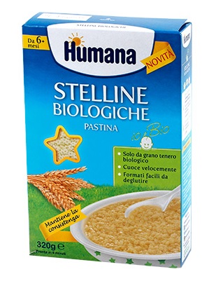 HUMANA STELLINE PASTINA BIOLOGICA 320 G - farmanauta.it