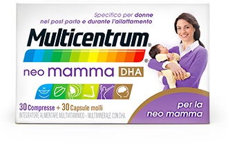MULTICENTRUM NEO MAMMA DHA 30 COMPRESSE + 30 CAPSULE MOLLI - farmanauta.it