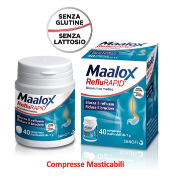 MAALOX REFLURAPID 40 COMPRESSE MASTICABILI - farmanauta.it