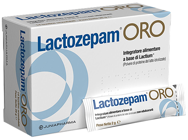 LACTOZEPAM ORO GRANULATO OROSOLIBILE A BASE DI LACTIUM 14 BUSTINE DA 2 G - farmanauta.it
