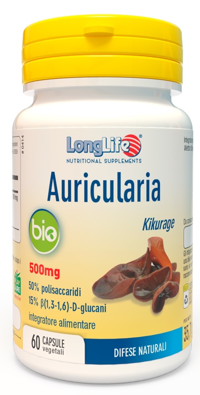 LONGLIFE AURICULARIA BIO 60 CAPSULE - farmanauta.it