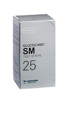 TEST STRIPS PER MISURAZIONE GLICEMIA GLUCOCARD SM 25 PEZZI - farmanauta.it