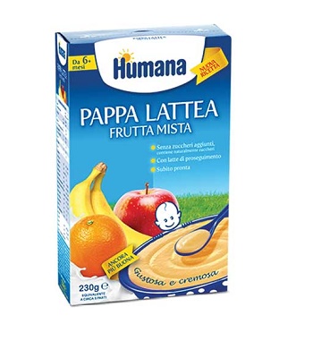 HUMANA PAPPA FRUTTA MISTA 230 G - farmanauta.it