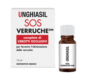 DISPOSITIVO MEDICO PER VERRUCHE IN FLACONE CON PENNELLINO 10 ML + 9 CEROTTI COPRIVERRUCA - farmanauta.it