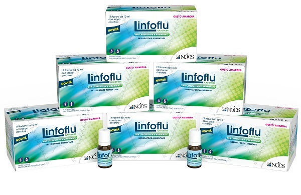 LINFOFLU MULTIPACK CONFEZIONE MULTIPLA DA 6 ASTUCCI X 15 FLACONCINI CONTIENE ZUCCHERO ED EDULCORANTE - farmanauta.it