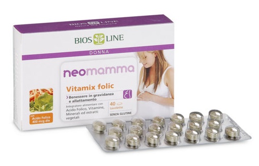BIOSLINE NEOMAMMA VITAMIX FOLIC 40 COMPRESSE NEW - farmanauta.it