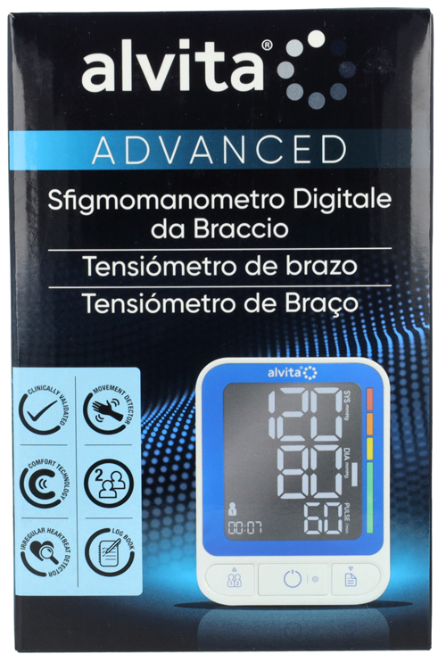 SFIGMOMANOMETRO DIGITALE DA BRACCIO ALVITA ADVANCED - farmanauta.it