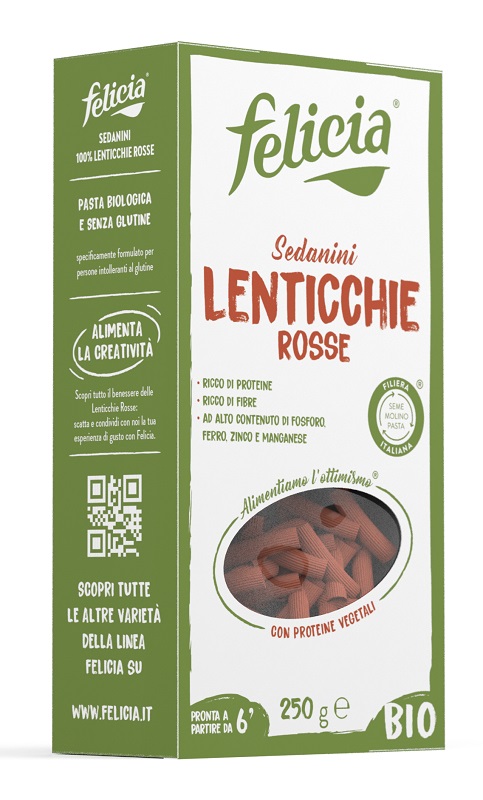 FELICIA BIO SEDANINI LENTICCHIE ROSSE 250 G - farmanauta.it