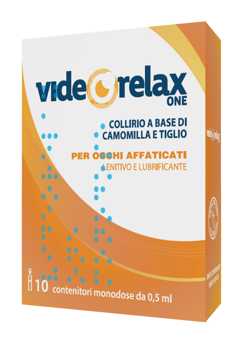 COLLIRIO VIDEORELAX ONE LENITIVO E LUBRIFICANTE OCCHI AFFATICATI 10 CONTENITORI MONODOSE 0,5 ML - farmanauta.it