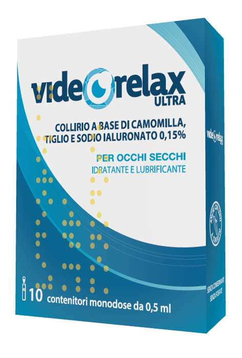 COLLIRIO IDRATANTE E LUBRIFICANTE VIDEORELAX ULTRA MONODOSE 0,5 ML 10 PEZZI - farmanauta.it