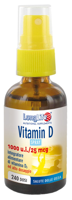 LONGLIFE VITAMIN D3 1000UI SPRAY 30 ML - farmanauta.it