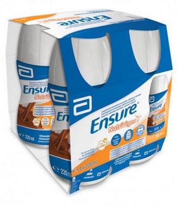 ENSURE NUTRIVIGOR CIOCCOLATO 4 BOTTIGLIE DA 220 ML - farmanauta.it