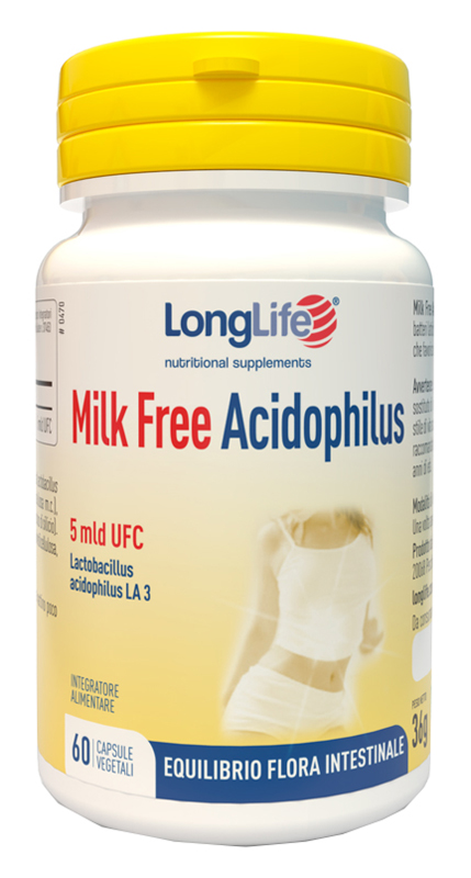 LONGLIFE MILK FREE ACIDOPHILUS 60 CAPSULE VEGETALI - farmanauta.it