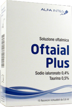 SOLUZIONE OFTALMICA OFTAIAL PLUS ACIDO IALURONICO 0,4% E TAURINA 15 FLACONCINI RICHIUDIBILI DA 0,6 ML - farmanauta.it