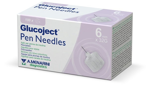 AGO PER PENNA DA INSULINA GLUCOJECT 6 MM GAUGE 32 100 PEZZI - farmanauta.it