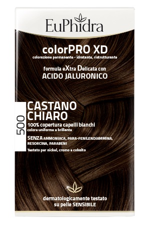 EUPHIDRA COLORPRO XD 500 CAST CHIARO GEL COLORANTE CAPELLI IN FLACONE + ATTIVANTE + BALSAMO + GUANTI - farmanauta.it