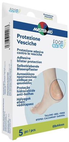 IDROCOLLOIDE MASTER-AID FOOTCARE VESCICHE TALLONE 69X44 MM 5 PEZZI A1 - farmanauta.it