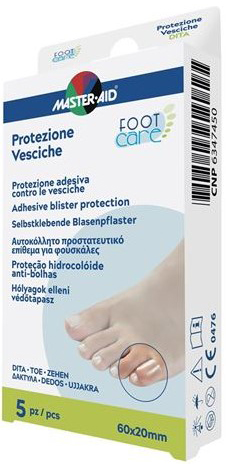 IDROCOLLOIDE MASTER-AID FOOTCARE VESCICHE DITA 60X20 MM 5 PEZZI A2 - farmanauta.it
