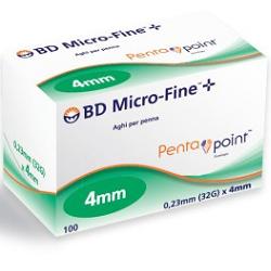 AGO PER PENNA DA INSULINA BD MICROFINE PENTAPOINT GAUGE 32 4 MM 100 PEZZI - farmanauta.it