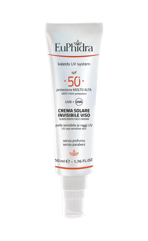 EUPHIDRA KALEIDO UV SYSTEM CREMA SOLARE VISO 50+ INVISIBLE - farmanauta.it