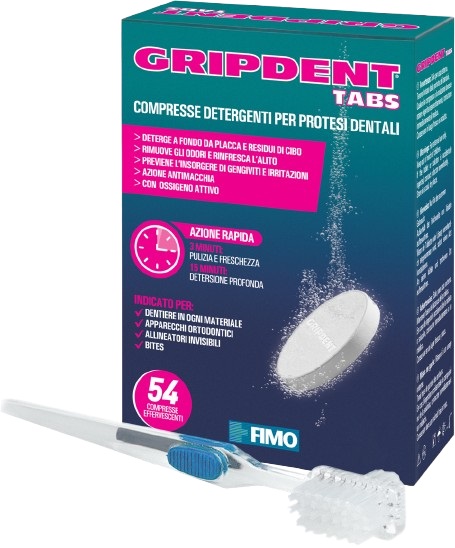 GRIPDENT TABS 54CPS + SPAZZOLINO PULITORE - farmanauta.it