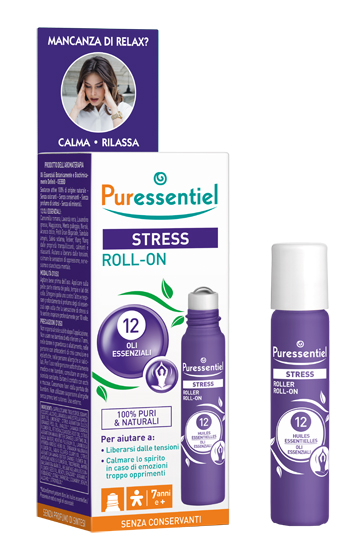 PURESSENTIEL ROLLER SOS STRESS 12 OLI ESSENZIALI 5 ML - farmanauta.it