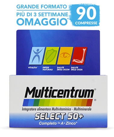 MULTICENTRUM SELECT 50+ 90 COMPRESSE - farmanauta.it