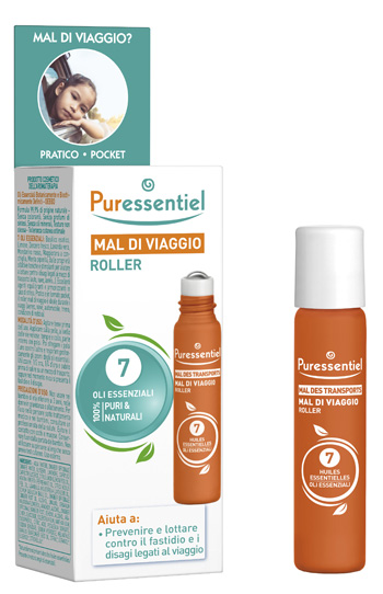 PURESSENTIEL ROLLER MAL DI VIAGGIO 7 OLI ESSENZIALE 5 ML - farmanauta.it