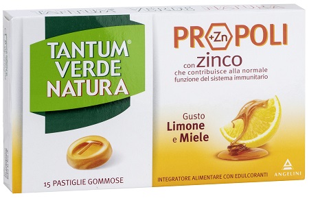 TANTUM VERDE NATURA 15 PASTIGLIE GOMMOSE LIMONE & MIELE - farmanauta.it