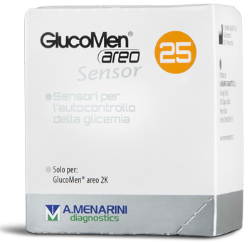 STRISCE MISURAZIONE GLICEMIA GLUCOMEN AREO SENSOR 25 PEZZI - farmanauta.it