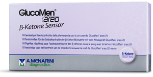 STRISCE MISURAZIONE CHETONEMIA GLUCOMEN AREO B-KETONE SENSOR 10 PEZZI - farmanauta.it