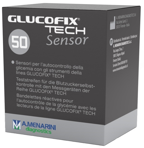 STRISCE MISURAZIONE GLICEMIA GLUCOFIX TECH SENSOR 50 PEZZI - farmanauta.it