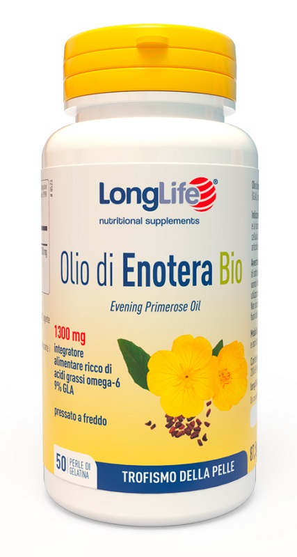 LONGLIFE OLIO ENOTERA BIO 1300 MG 50 PERLE - farmanauta.it