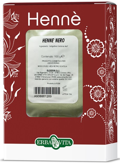 HENNE COLORANTE CAPELLI NERO 100 G - farmanauta.it