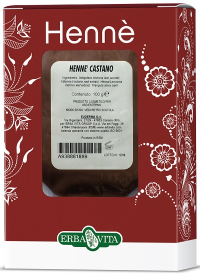 HENNE COLORANTE CAPELLI CASTANO 100 G - farmanauta.it