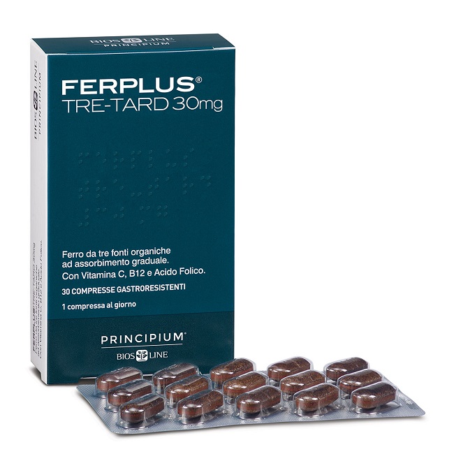PRINCIPIUM FERPLUS TRE RETARD 30MG 30 COMPRESSE GASTRORESISTENTI - farmanauta.it
