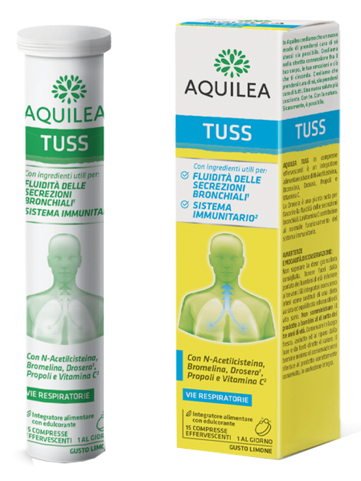 AQUILEA TUSS 15 COMPRESSE EFFERVESCENTI 90 G - farmanauta.it