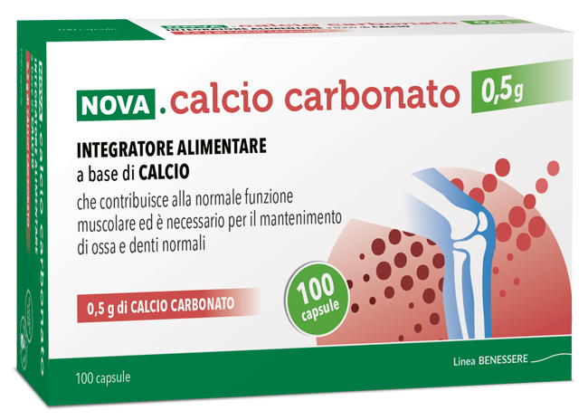 CALCIO CARBONATO 0,5G 100 CAPSULE - farmanauta.it