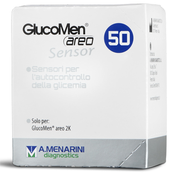 STRISCE MISURAZIONE GLICEMIA GLUCOMEN AREO SENSOR 50 PEZZI - farmanauta.it
